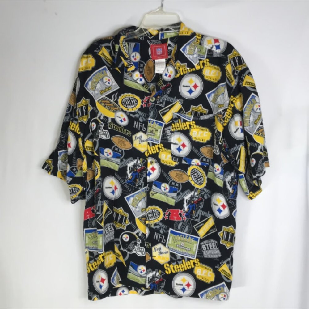 Pittsburgh Steelers Button down Short Sleeve NFL Size Large